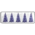 thumbnail image 5 of SKYSONIC 2X6 Feet Purple Christmas Tree Runner Rug with Rubber Backing, Watercolor Non Slip Entryway Rug Runner Washable Soft Area Rug Carpet for Hallway Bedroom Kitchen Decor, 5 of 6