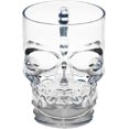 thumbnail image 3 of Vasos para beber con forma de calavera con asa, juego de 2, cristalería divertida de entretenimiento con base pesada para agua, 3 of 5