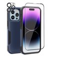 thumbnail image 1 of Xhy iPhone 14 Plus Case with Screen and Lens Protector Double Layer Rugged Anti-Drop Military Grade Full Body Protection Durable Detachable for iPhone 14 Plus 6.7 inch 2022 Phone - Dark Blue+Black, 1 of 6