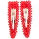 thumbnail image 1 of FELTECHELECTR Juego de 2 horquillas con perlas para el pelo, accesorios para el cabello con forma de gota de agua para mujeres y niñas (rojo), 1 of 3