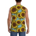 thumbnail image 4 of Kdxio Sunflowers for Men's Muscle T-shirt,Sleeveless for Workout Running Athletic Gym Lounge Casual, 4 of 7