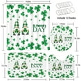 thumbnail image 5 of 4 Pcs Shower Curtain Set Abstract Green Bathroom Set with Shower Curtain and Rugs Accessories Green White and Gray Modern with Non-Slip Rugs Toilet Lid Cover and Bath Mat Bathroom, 5 of 7