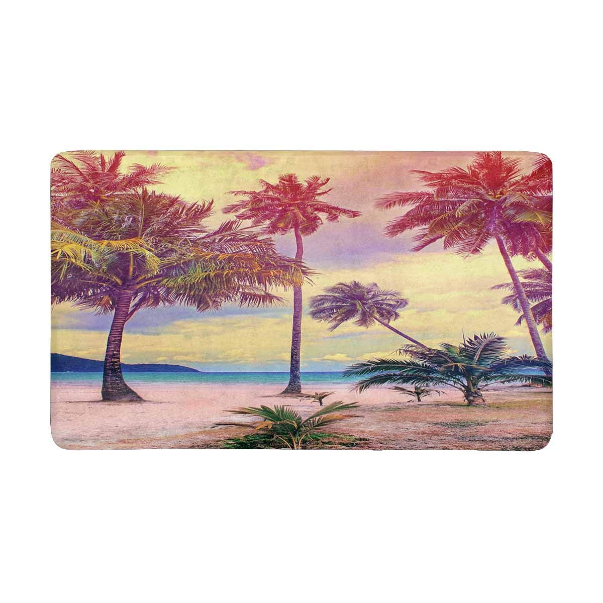 Pop Paradise Nature Palm Tree On The Tropical Beach Doormat