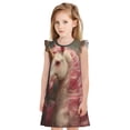 thumbnail image 1 of Balery Haired White Horse Camisón de princesa para niñas, pijama de algodón con mangas abullonadas, suave y bonito.-Large, 1 of 6