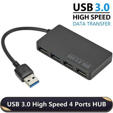 USB Splitter for Laptop, 4-Port USB Hub 3.0,Adapter Charger for MacBook, Console, Printer, Camera
