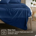 thumbnail image 7 of Bare Home Ultra-Soft Flat Sheets - Premium 1800 Collection - Double Brushed - Twin XL, Dark Blue, 7 of 7