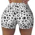 thumbnail image 2 of Fotbe Black Footprints Shorts Sin Costuras – Shorts Deportivos de Cintura Alta para Mujer, Elásticos para Gimnasio, Yoga, Running o Ciclismo-Large, 2 of 8