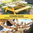 thumbnail image 6 of Yellow Bees Gnomes Table Cloths for 6 Foot Rectangle Tables, Spring Floral Branches Modern Art Patio Waterproof Elastic Fitted Tablecloths, Washable Rectangular Table Cover for Camping, 6 of 8