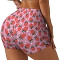 thumbnail image 2 of Wukai Strawberry Print Pack Biker Shorts for Women Yoga Workout Gym Running Scrunch Active Shorts-, 2 of 8