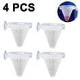 thumbnail image 2 of 4PCS Aquarium Live Red Worm Cone Feeder Plastic Frozen Brine Shrimp Fish Food Feeding Cup for Fish Tank with Suckers-White, 2 of 4