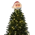 thumbnail image 3 of Mr. Christmas 12 in. Blow Mold Lit Tree Topper - Santa, 3 of 5