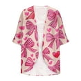 thumbnail image 5 of LOVZFMLL Cardigan pour Femmes Mode Décontractée Printemps et Été Imprimé Cardigan à Manches 1/2 Haut, 5 of 5