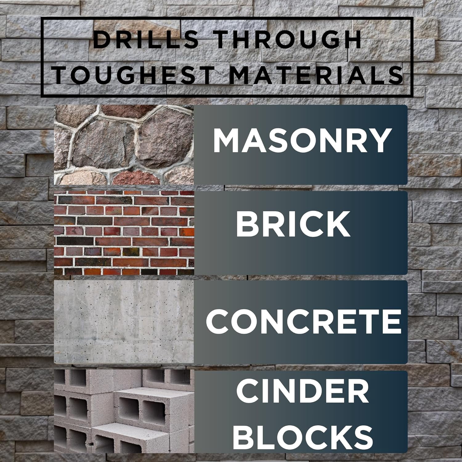DRILAX Diamond Hole Saw Masonry Core Drill Bit Heavy Duty for Brick Cinder Block 3/8 inch Standard Shank 1 Piece 1-1/4 inch