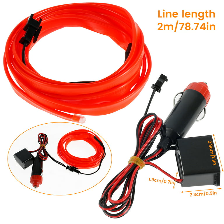 Auto-Innenbeleuchtung El Wire LED USB Flexible Neon-Montage RGB- Umgebungslicht – Oz Marketplace
