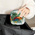 thumbnail image 6 of Sanitary Napkin Storage Bag for Girls Women, Portable First Period Pads Bag Tampons Holder Girls Travel Makeup Bag, Large Capacity Watercolor Monstera Jungle Parrot, 6 of 6