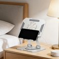 thumbnail image 1 of Rotating Tablet and Phone Stand, 360 Degree Adjustable Foldable Desktop Holder, Portable Metal Stand with Anti-Slip Base for Secure Viewing and Working, 1 of 8