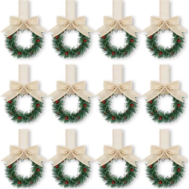Mini corona de hojas verdes con encanto navideño ancho para gabinetes de cocina que crea una apariencia resistente y estéticamente agradable. Ratán, estilo 3