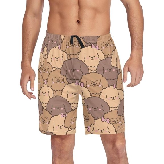 GZHJMY Dog Pajama Pants Short for Men, Lounge Pants Lightweight Men Pajama Bottoms with Drawstring Pockets, Christmas New Year Birthday Gifts, XX-Large