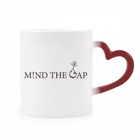 

Leap Across Pay Attention Heat Sensitive Mug Red Color Changing Stoneware Cup