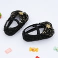 thumbnail image 3 of Newborn Baby Girl Princess Star Net Yarn Bowknot Soft Sole Cloth Crib Shoes Infant Wedding Dress Flat Shoes 0-18 Months, 3 of 9