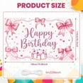 thumbnail image 2 of Blue Theme Banner Floral Design Party Backdrop Cake Pattern Gold Accents Celebration Backdrop for Birthday Party Indoor Decor Party Photography, 2 of 9