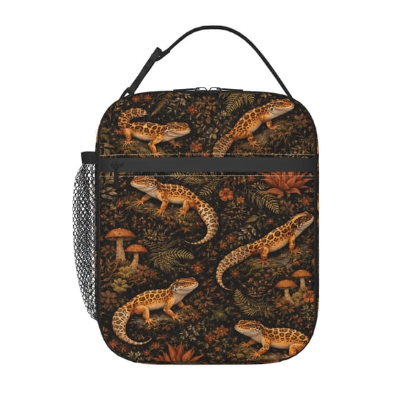 Leopard Gecko Lunch Bag Reusable Thermal Lunch Tote with Handle for Women and Men