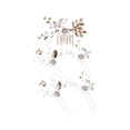 thumbnail image 4 of Wuqi 5 Pieces Bridal Flower Wedding Hair Pins Pearl Hair Pins Clips Headpiece Gold Wedding Hair Accessories Jewelry with Rhinestone for Brides Bridesmaids Women, 4 of 4