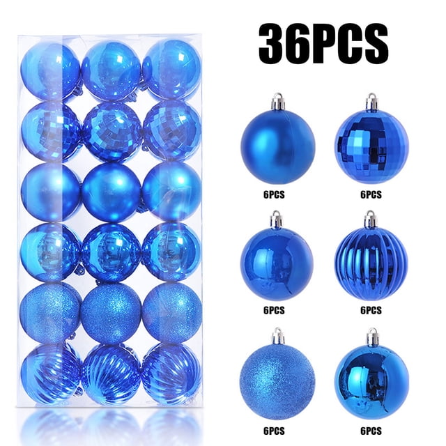 Meitianfacai 36PCS Christmas Xmas Tree Ball Bauble Hanging Home Party Ornament Decor 3CM