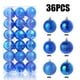 thumbnail image 1 of CLLC 36 Adornos Navideños para Árbol, Bolas Decorativas Irrompibles de Plástico PVC con Brillantina para Decoraciones de Fiestas, Bodas y Coronas (Azul), 1 of 8