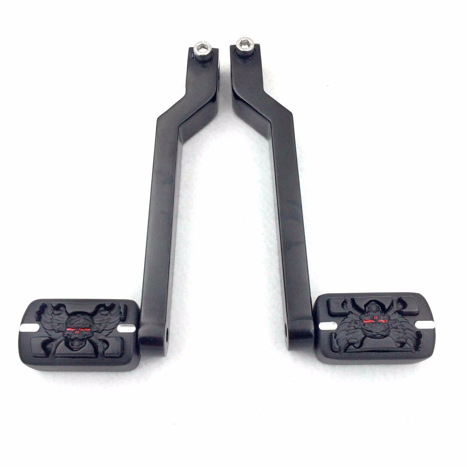 HTT Motorcycle Black Grooved Zombie Pegs w/ Grooved Heel/Toe Shift