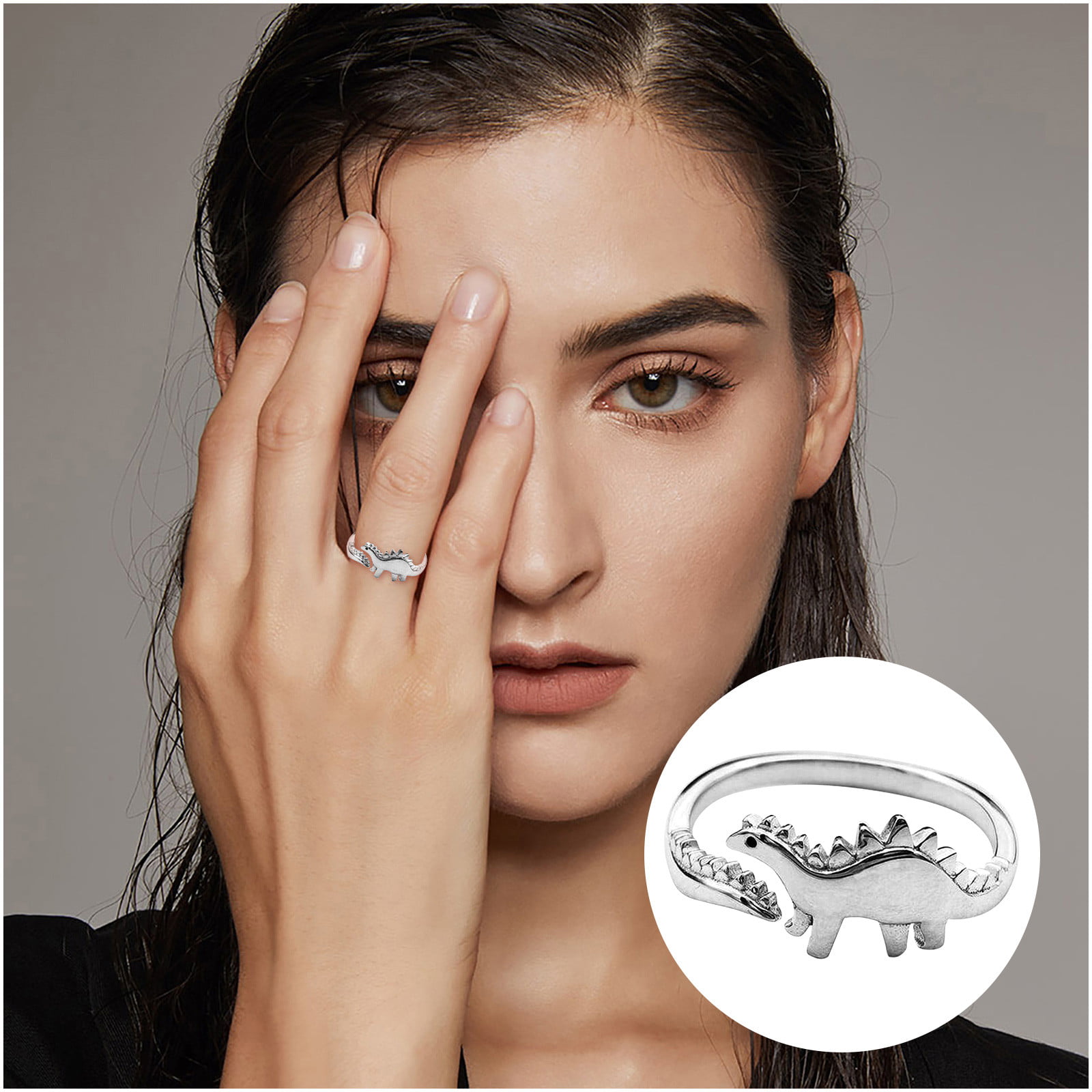 Amazon.com: Picuzzy Sterling Silver Rings for Women, Dainty Stackable Silver  Rings for Women Cute 925 Silver Rings for Teen Girls Thin Beaded Eternity  Bands Wedding Rings Band Adjustable 5in Ring Set Knuckle