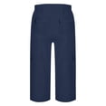 thumbnail image 4 of Soyumi Capri Pants for Women High Waisted Cargo Pants Lightweight Summer Capris Casual Hiking Cropped Trousers with Pockets, Navy, 4 of 5