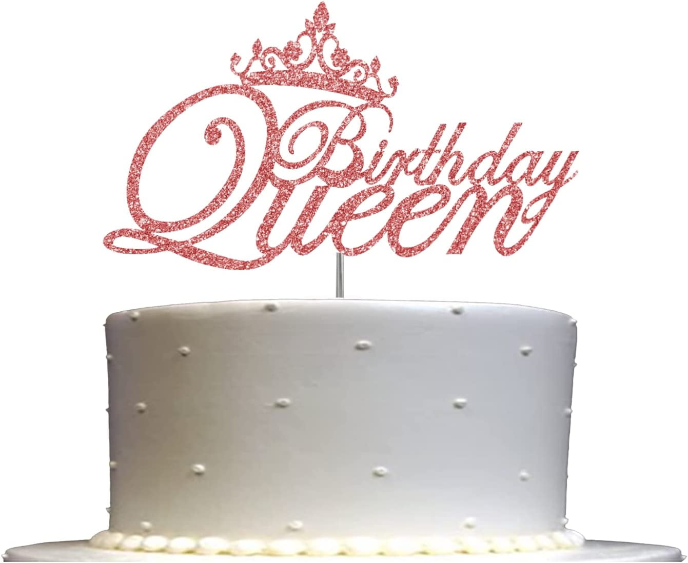 Birthday Queen Glitter Cake Topper, Birthday Party Decorations Ideas