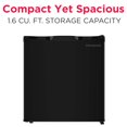 thumbnail image 4 of Frigidaire 1.6 Cu. ft. Mini Refrigerator with Built-in Freezer, Compact Refrigerator with Door Storage, Black, 4 of 10