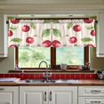 thumbnail image 3 of Yayeee Kitchen Curtains Tier Set of 2 Light Filtering 57"x24" Over Sink Window Panels, Watercolor Cherry, 3 of 7