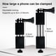 thumbnail image 3 of sweethay Soporte Universal para teléfono móvil, puerto de tornillo de 1/4 pulgadas, soporte ajustable para teléfono inteligente, soporte para Teléfono y Comunicación, 3 of 6