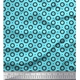 thumbnail image 1 of Soimoi Blue Cotton Duck Fabric Dots & Circle Geometric Decor Fabric Printed Yard 42 Inch Wide, 1 of 3