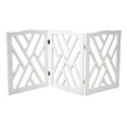 thumbnail image 5 of Zoogamo 3 Panel White Wood Crisscross Top Dog Pet Gate - Durable Lightweight Extra Wide Wooden Expandable & Folding Home/Indoor/Outdoor 45" W x 19" H Dog Safety Fence, 5 of 6