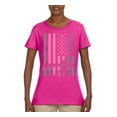 thumbnail image 2 of Nurse Flag Heartbeat Hero Caregiver Nurse Gift | Womens Independence Day Graphic T-Shirt, Fuschia, Small, 2 of 4