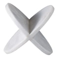 thumbnail image 6 of Modern Decorative Marble X-Form Shape Object Sculpture - Stylish Ornaments Home Decor and Coffee Table - Elegant Shelf, Bedroom, Office Accent, Bathroom, and Living Room Decor - 8", White, 6 of 10