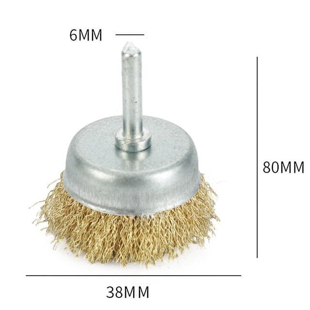 6mm Tige Cuivre Placage Acier Inoxydable Brosses Meuleuse Outil Rotatif