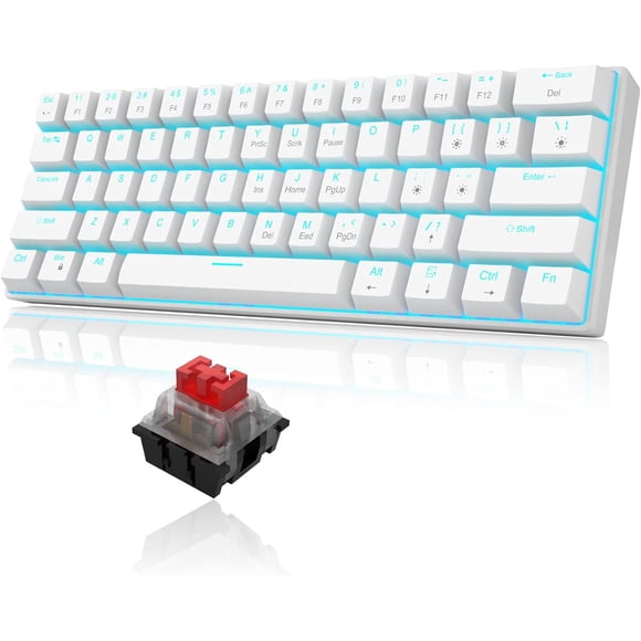 Linear Red Switches, Rainbow LED Backlit Gaming Keyboard With Hot Swappable Red Switch, Ergonomic Design For Unmatched Gaming Comfort