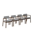 thumbnail image 5 of Juego de Comedor de Madera con 4 Sillas Tapizadas para 4 Personas, Mesa y Sillas para Comedor y Cocina, Midtown Concept Capri, Nogal y Gris Claro, 5 of 5