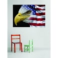 thumbnail image 1 of Design With Vinyl Artwork USA Flag With Bald Eagle Pride Color Pic Wall Decal for Family - Politics Liberal Conservitive Themed Décor - Size: 11 In x 20 In, 1 of 3