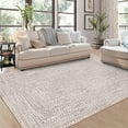 thumbnail image 6 of Senfot 5'x7' Braided Print Area Rug, Machine Washable Indoor Non-Slip Low Pile Carpet for Bedroom, Living Room, Office, Beige, 6 of 10