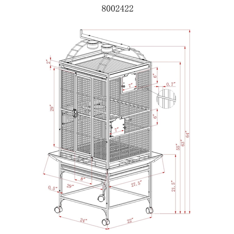 8002422 Green Play Top Bird Cage, by A&E Cage Company - Walmart.com