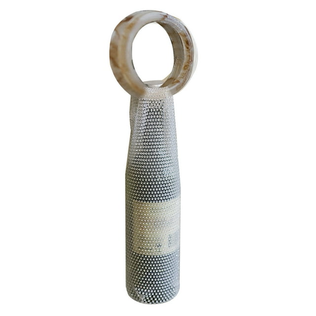 Vin avec Poignée Sac de Tasse à Vin Portable Bouteille d'Eau Brillante en Strass Sac à Main avec Poignée en Résine Sac à Vin en Maille Ajourée Tissée à la Main Sac à Vin