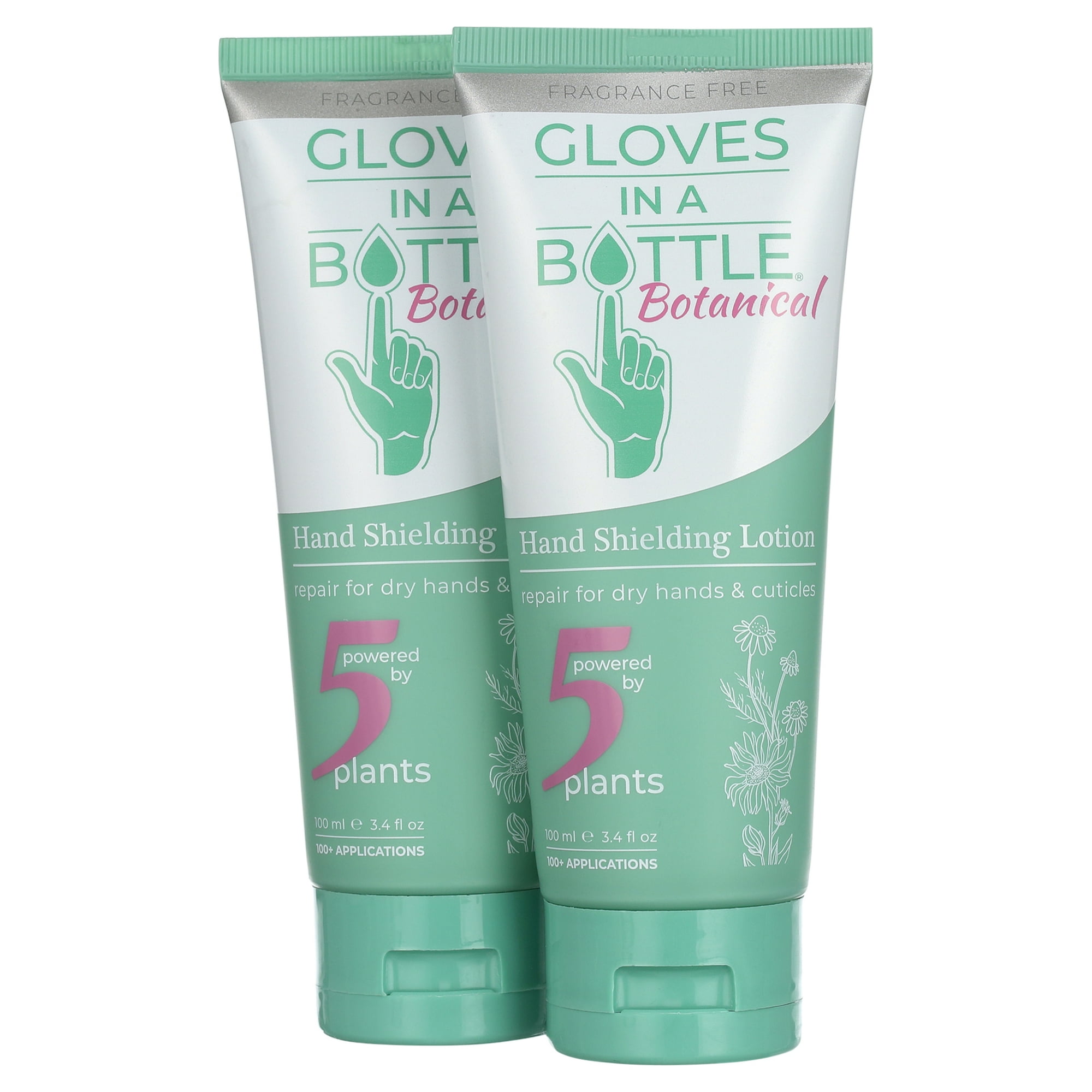 Gloves In A Bottle Botanical – Lotion for Dry Skin, Hand Cream for Dry Hands & Cuticles – 3.4 oz Tube 2 Pack