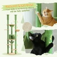 thumbnail image 5 of PAWZ Road Floor to Ceiling Cat Tree 92"-102" Adjustable Cat Tree Multi-Level Cat Tower for Indoor Cats, Green, 5 of 9