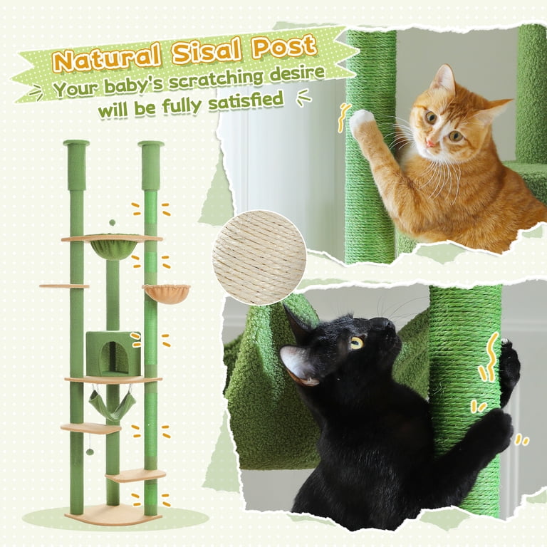Pawz Road Floor-to-Ceiling Cat Tree, 92-102 Inches photo 3